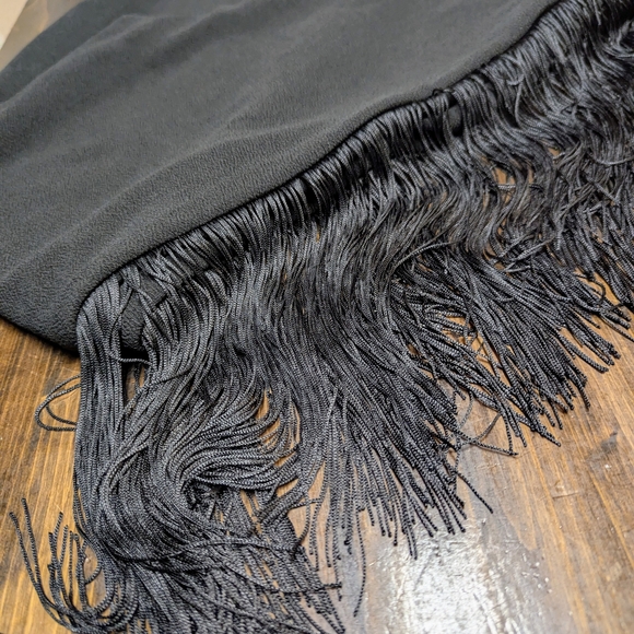 NWT Shein Black Fringe Flare Pants | Western Festival Boho | Large - Picture 5 of 11